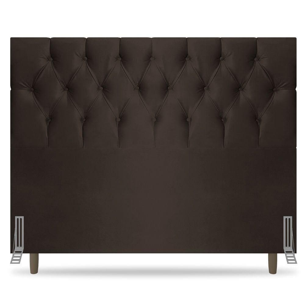 Cabeceira Cama Box Casal King Size Madrid 195cm Marrom