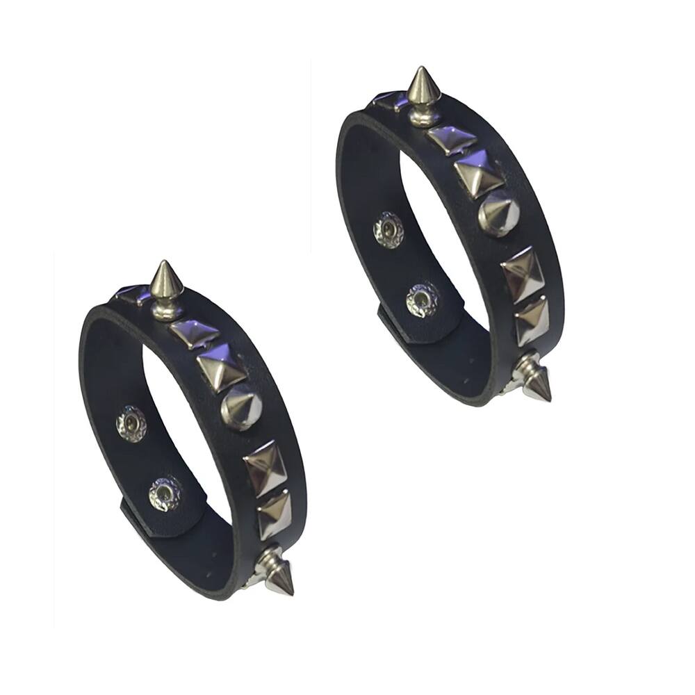 Kit C/ 2 Braceletes Pulseira Punk Rock Gótico K-pop - 1 Par