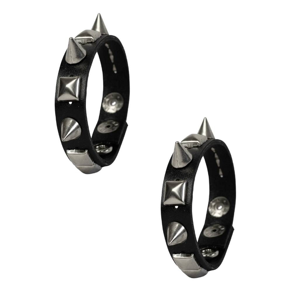 Kit C/ 2 Braceletes Pulseira Punk Rock Gótico K-pop - 1 Par