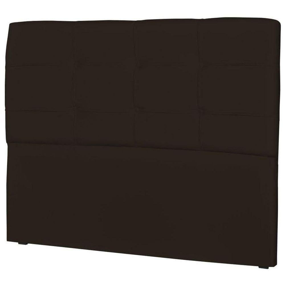 Cabeceira Casal Cama Box 140cm London Corino Marrom
