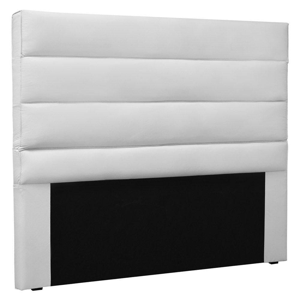 Cabeceira Estofada Cama Box Casal Queen Size 160cm Branco
