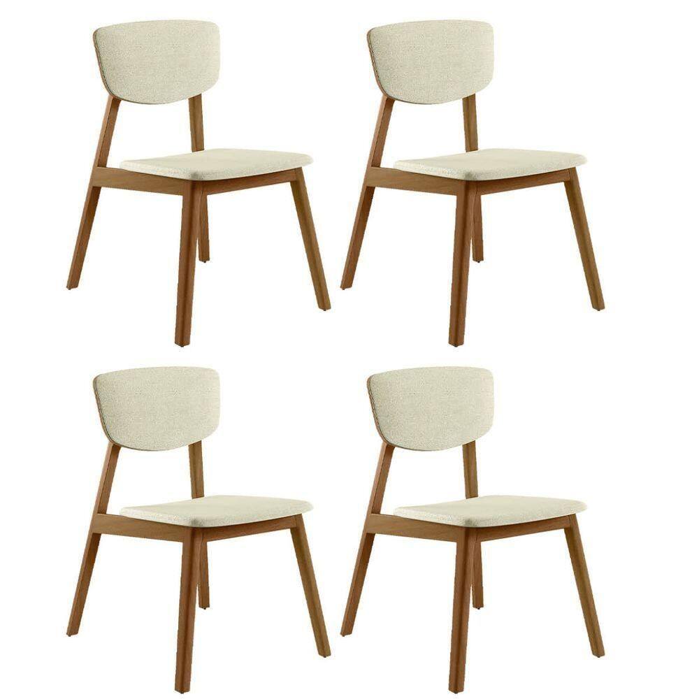 Kit 04 Cadeiras De Jantar Bruna C03 Cor Caramelo