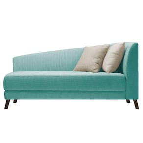 Recamier Heitor 140Cm Com Almofada Azul Tiffany/Bege