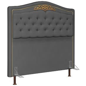 Cabeceira Casal Queen 160Cm Imperial J02 Suede Chumbo
