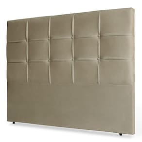 Cabeceira Estofada Box Casal Fiorella 140cm Bege Escuro