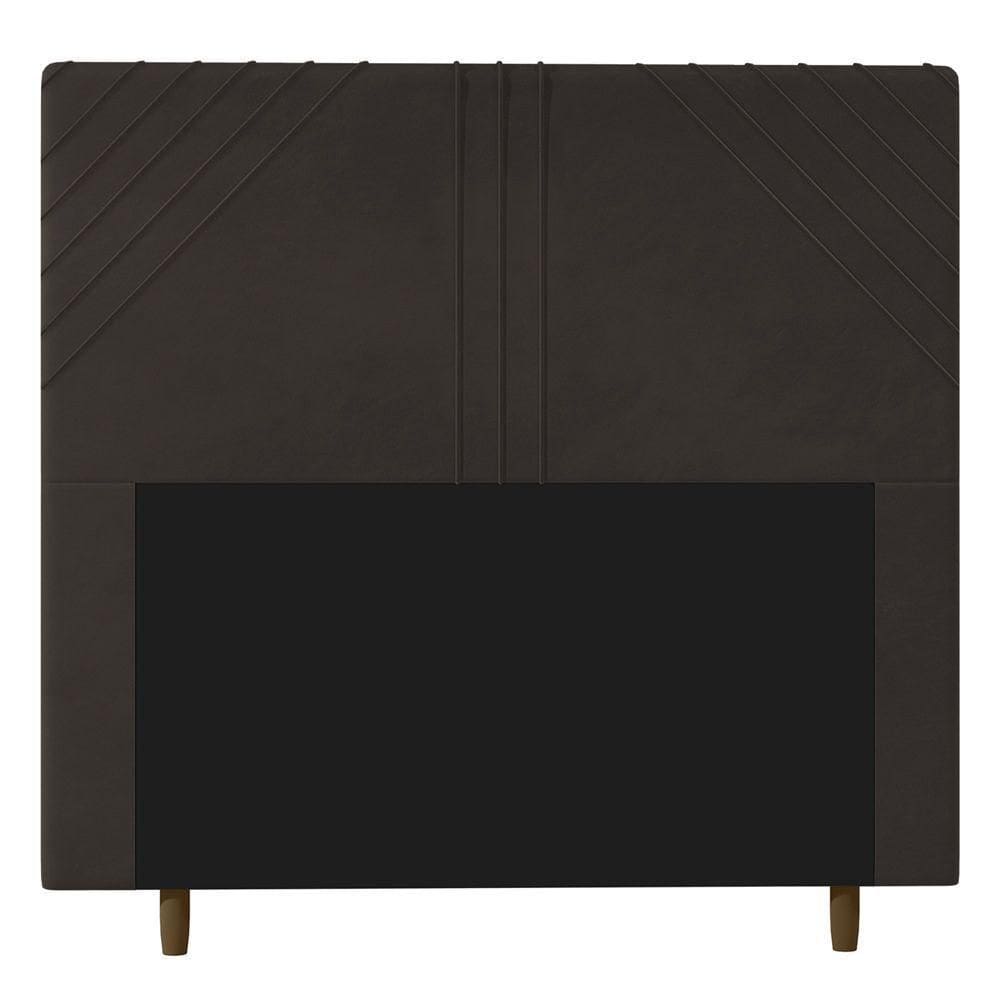 Cabeceira Cama Box Casal Lisboa 140cm Suede Marrom