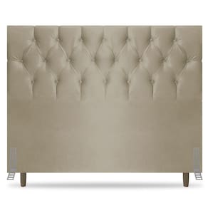 Cabeceira Cama Box Casal Queen Size Madrid 160cm Suede Bege