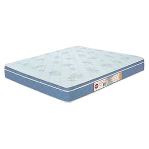 Colchão Casal Sleep Max Espuma D45 138X188X25Cm Branco/Azul - Castor