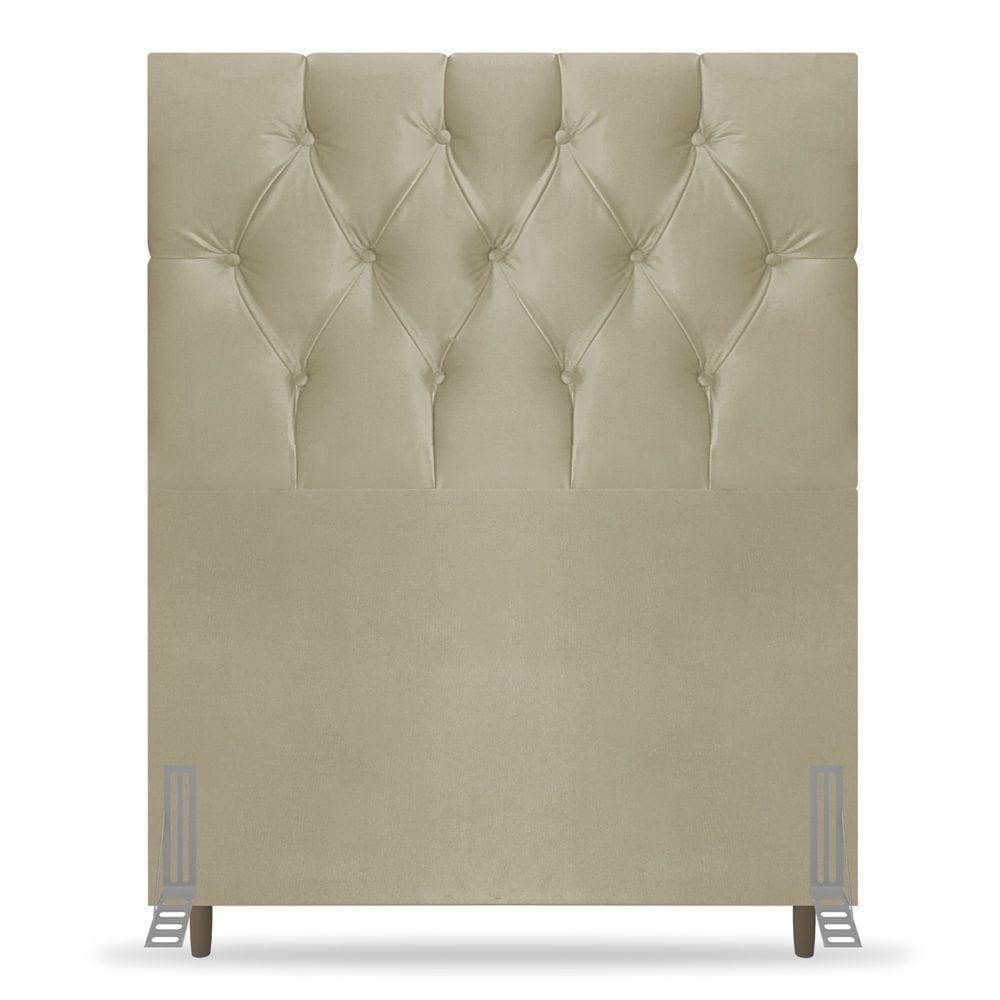Cabeceira Cama Box Solteiro Madrid 90cm Corano Bege