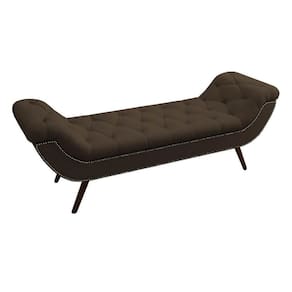 Recamier Divã Odessa P04 195 Cm Suede Marrom