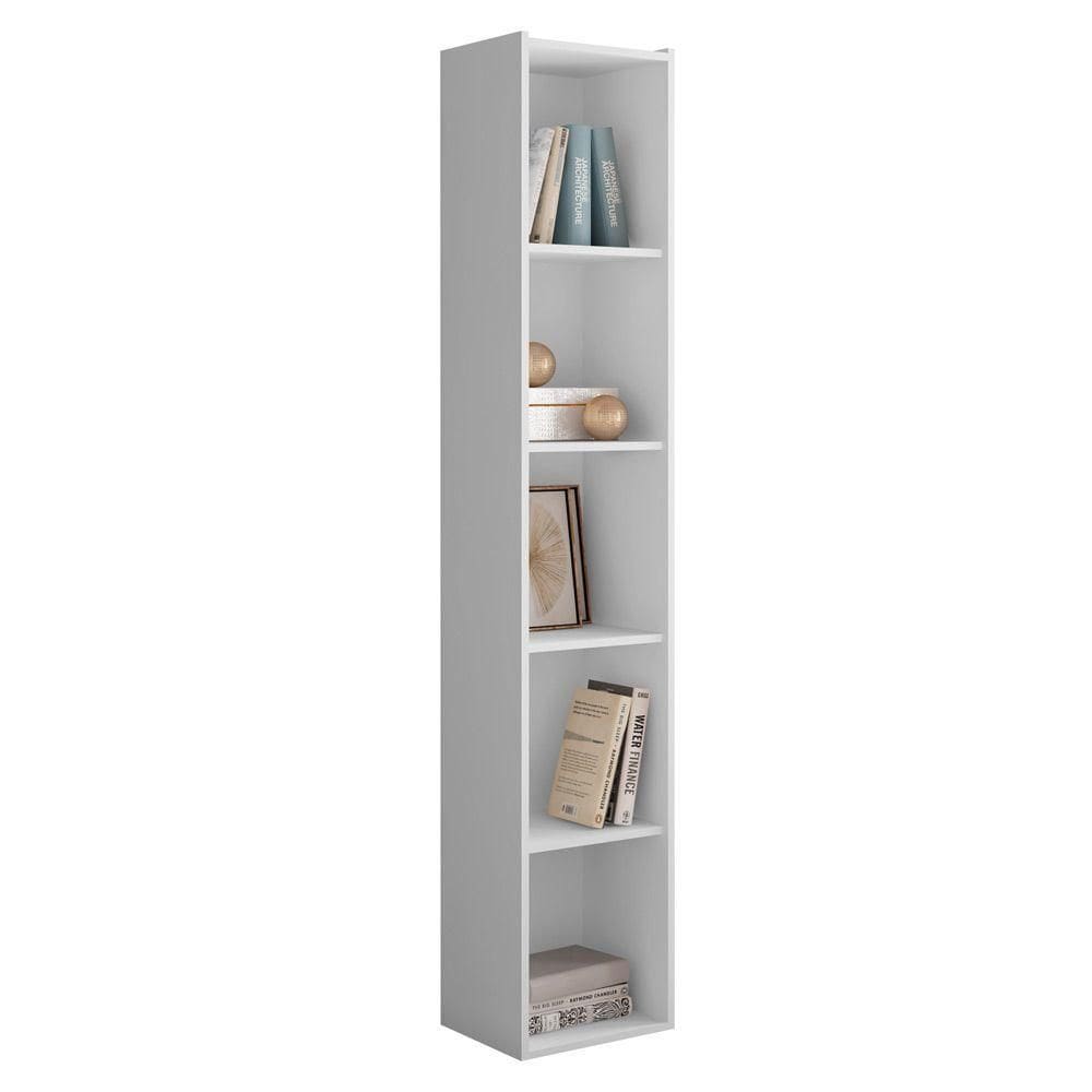 Estante Livreiro Multiuso Janaína 5 Nichos Branco