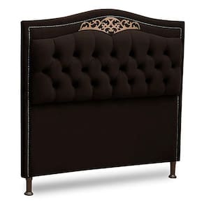 Cabeceira Estofada Box Casal Queen Size 160cm Corino Marrom