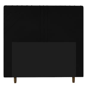 Cabeceira Box Casal Queen Size Lisboa 160cm Suede Preto