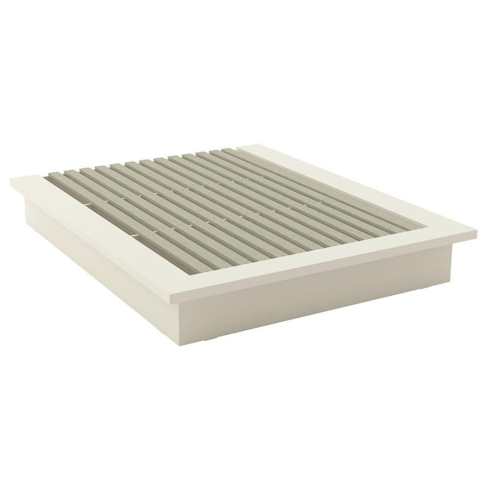Cama De Madeira Para Colchão Casal 100% Mdf Off White