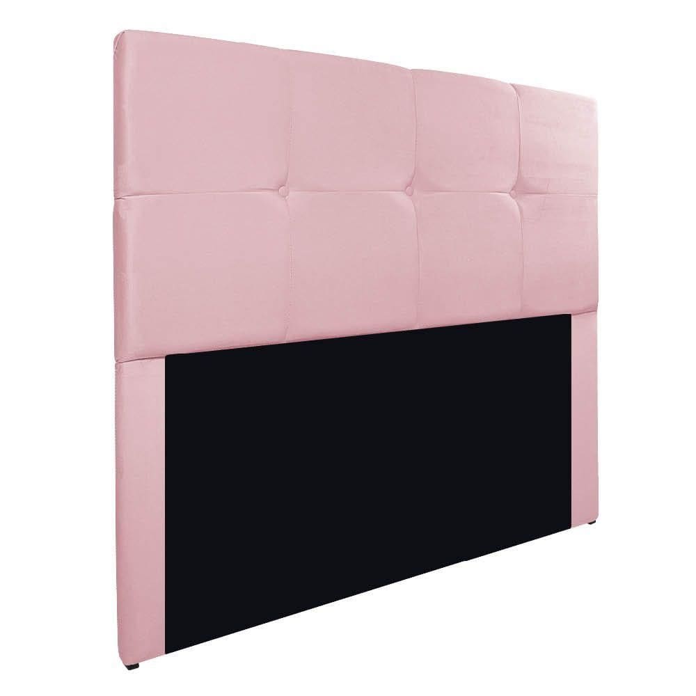 Cabeceira Solteiro Marseille P02 90 Cm Suede Rosa Bebê