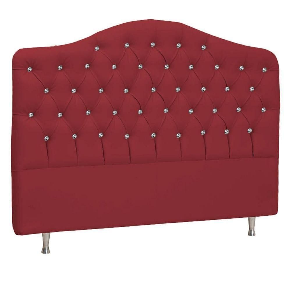 Cabeceira Solteiro Florence P04 90 Cm Suede Vermelho Tca 53