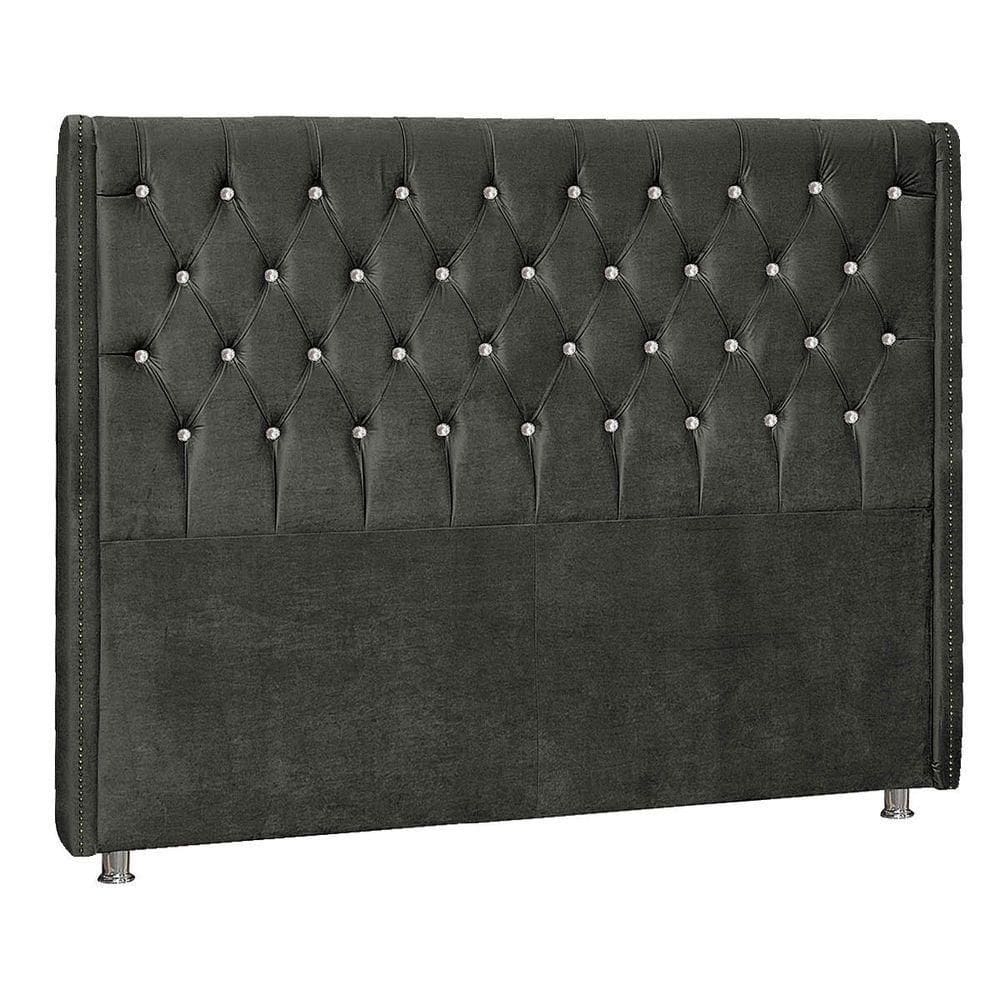 Cabeceira Solteiro Tóquio P04 98 Cm Suede Cinza Escuro