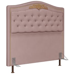 Cabeceira Cama Box Casal King 195Cm Imperial J02 Suede Rosê