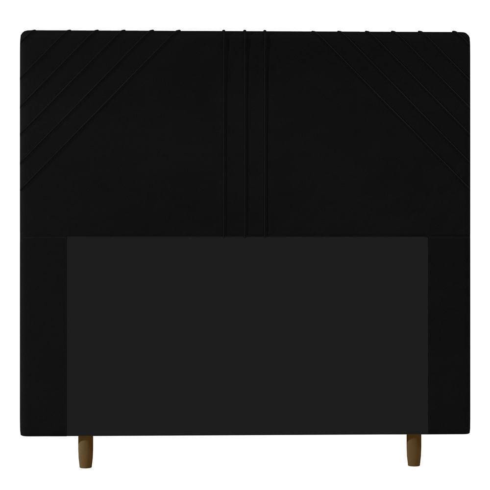 Cabeceira Cama Box Casal King Size Lisboa 195cm Preto