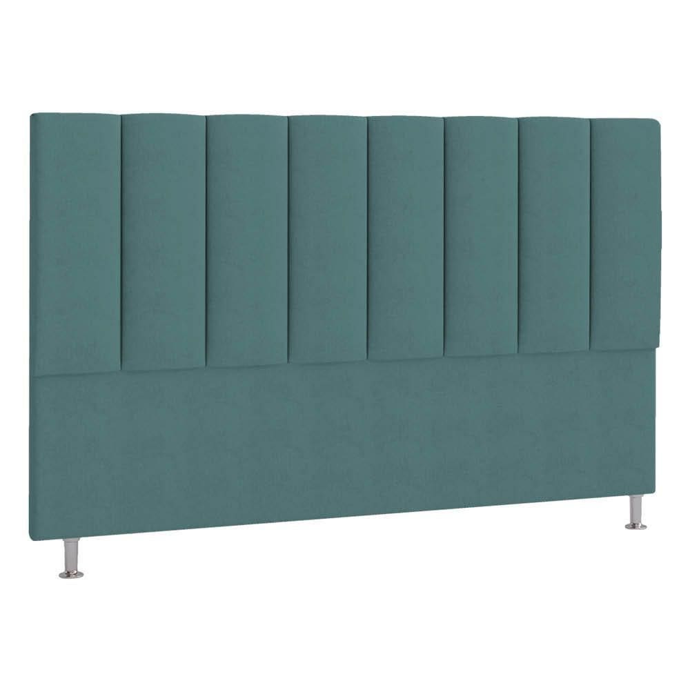 Cabeceira Queen Hannover P04 160 Cm Suede Turquesa