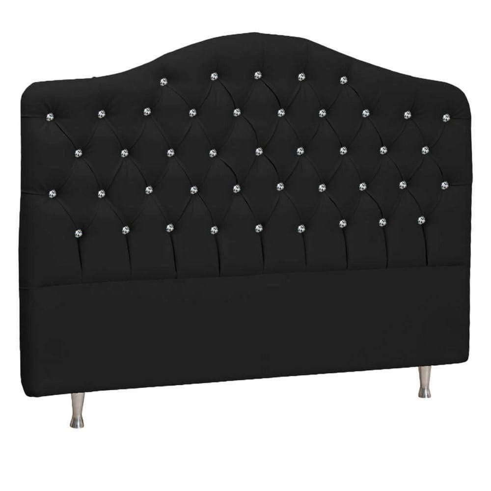 Cabeceira King Florence P04 195 Cm Suede Preto Tca 944