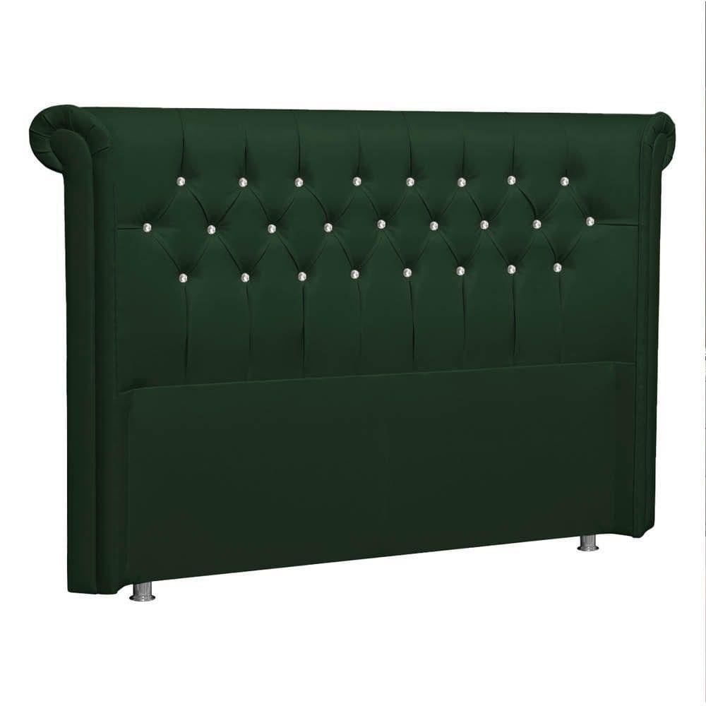 Cabeceira Solteiro Brescia P04 100 Cm Suede Verde Tca 947
