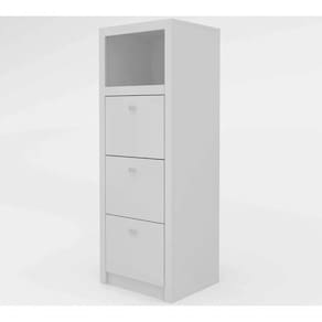 Armário Arquivo Para Pasta Suspensa Me4118 Branco Branco