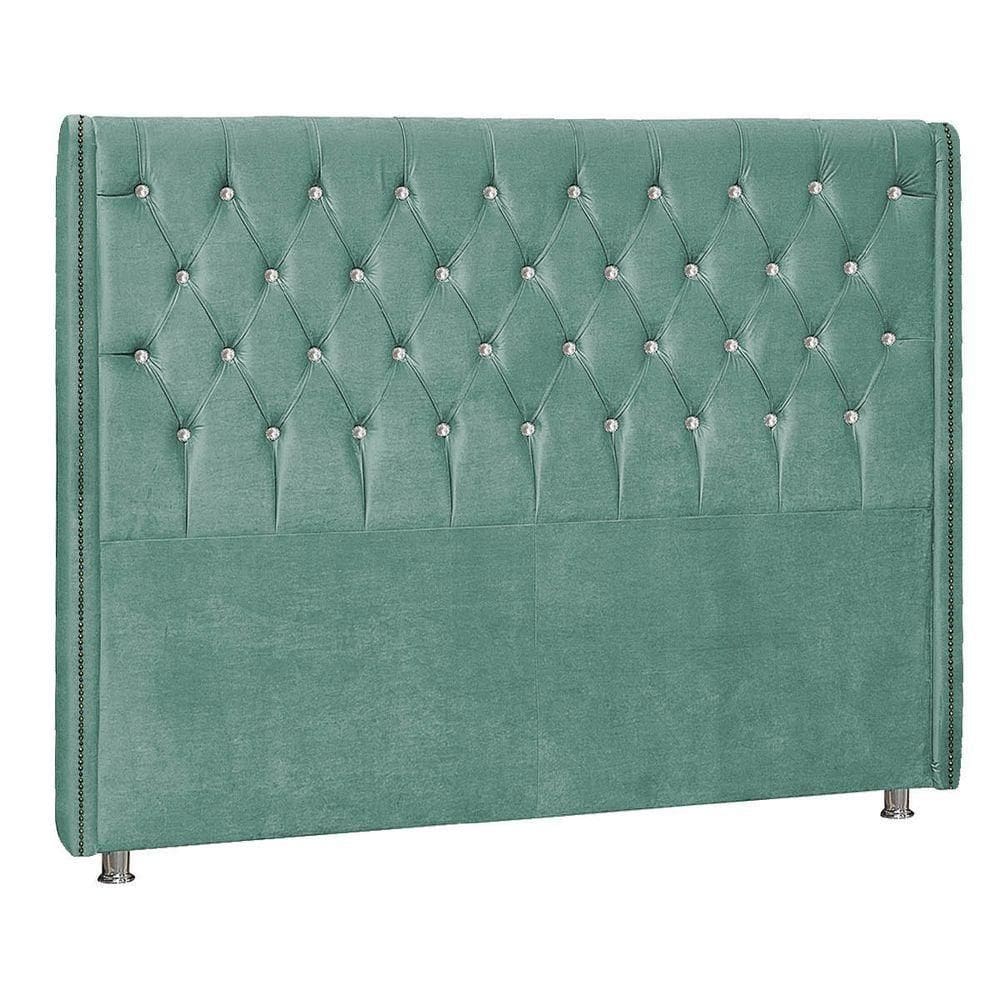 Cabeceira Solteiro Tóquio P04 90 Cm Suede Turquesa