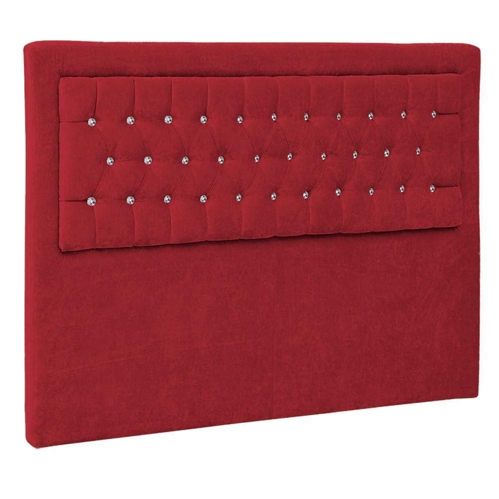 Cabeceira Solteiro Iasi P04 90 Cm Suede Vermelho Tca 53