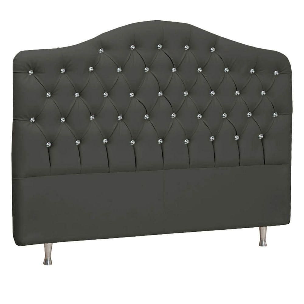 Cabeceira Solteiro P04 90 Cm Suede Cinza Escuro Tca 958