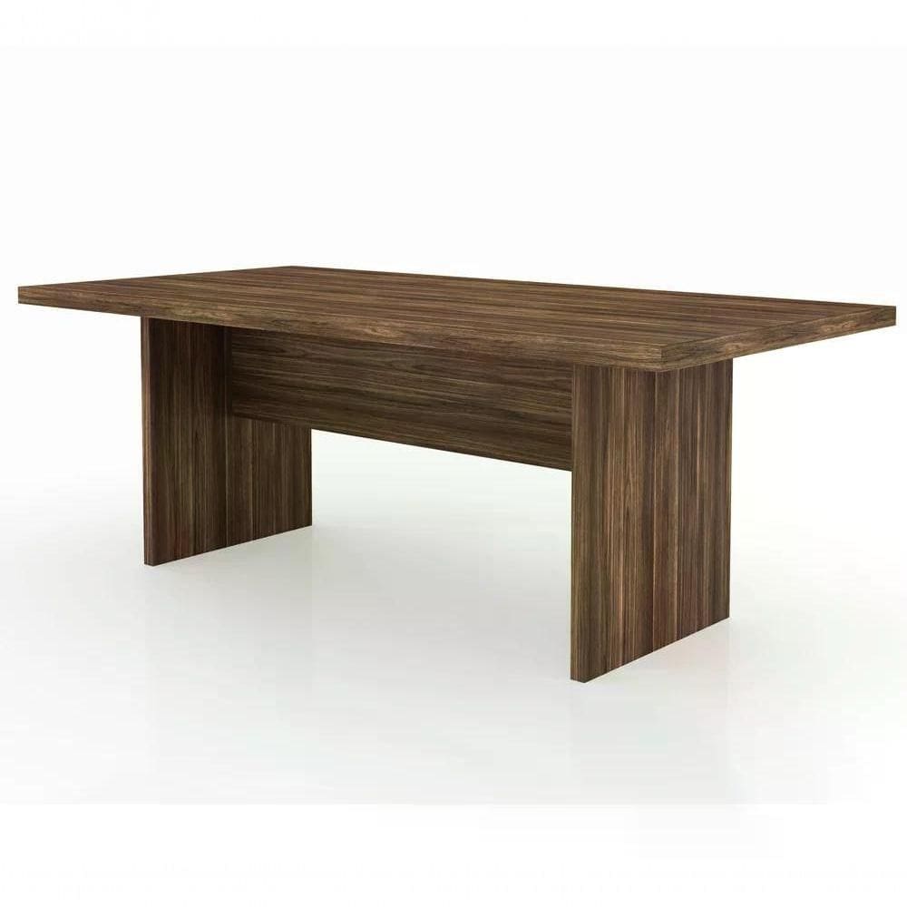 Mesa Reunião Para Escritório 200x100 Cm Me4119 Nogal Nogal
