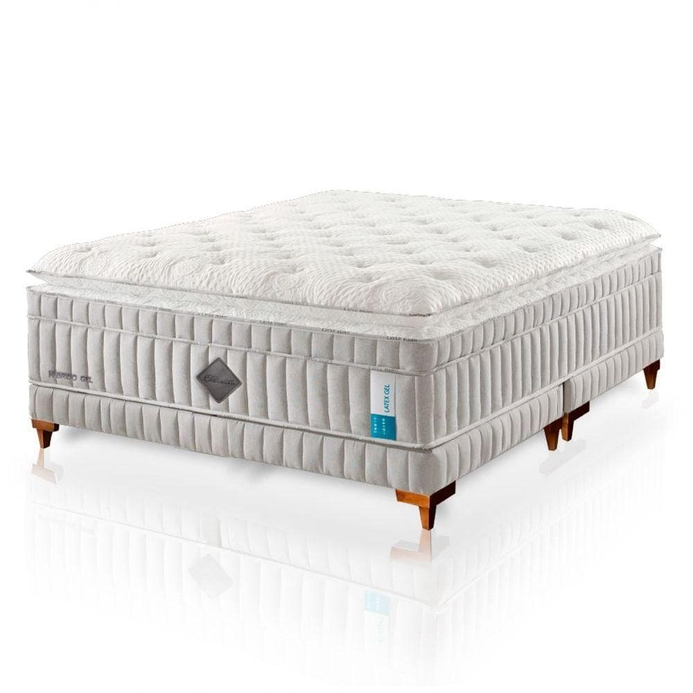 Colchão De Látex Híbrido Qgel Com Cobre Solteiro 88x188cm
