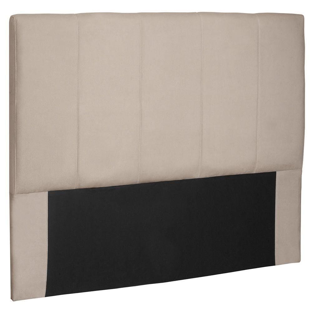 Cabeceira Decorativa King Size 1,95m Erza Suede Bege