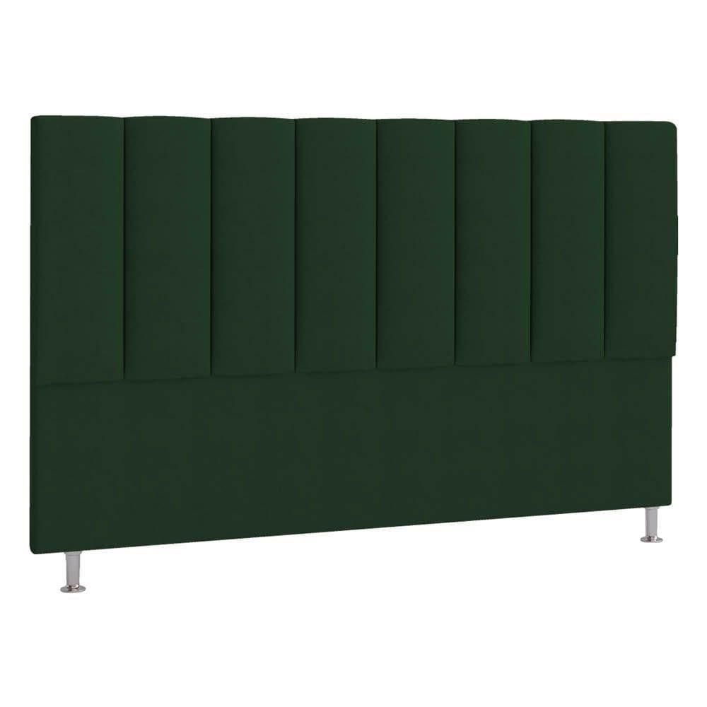 Cabeceira Casal Hannover P04 140 Cm Suede Verde Tca 947