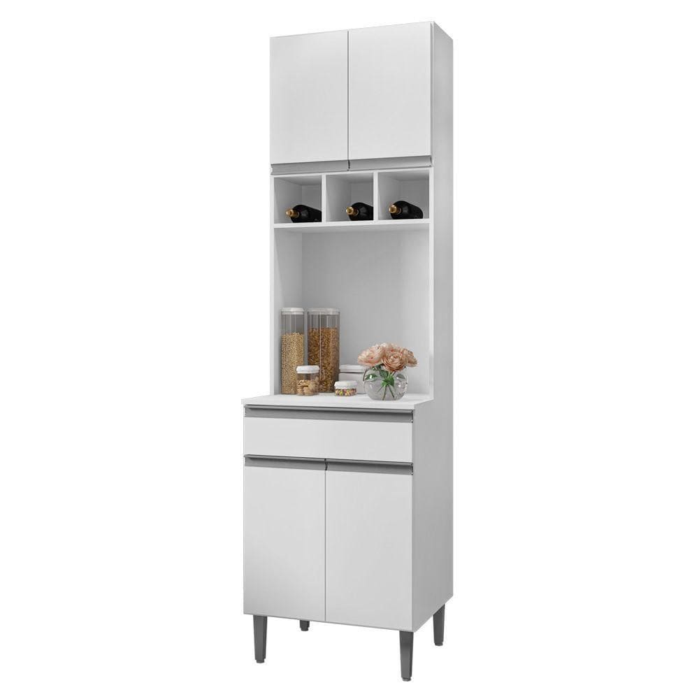 Paneleiro Torre Quente Armário De Cozinha 04 Portas Branco