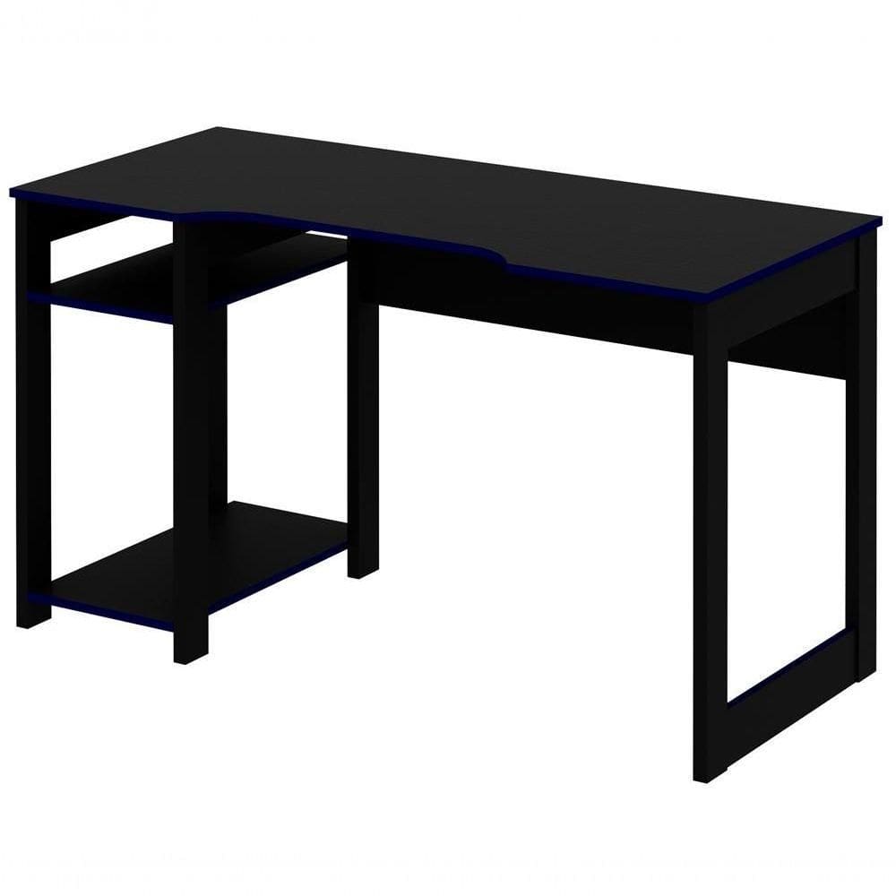 Mesa Para Computador Gamer Me4152 Preto Azul Preto Azul