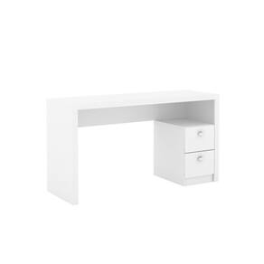 Mesa Escritório 2 Gavetas Me4130 Branco - Tecnomobili