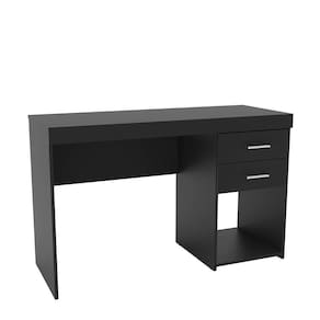 Mesa de Escritório Malta 120cm 2 Gavetas Politorno Preto