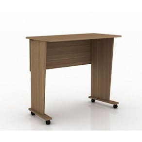 Mesa Com Rodizio Para Escritório Me4117 Mdp Amendoa