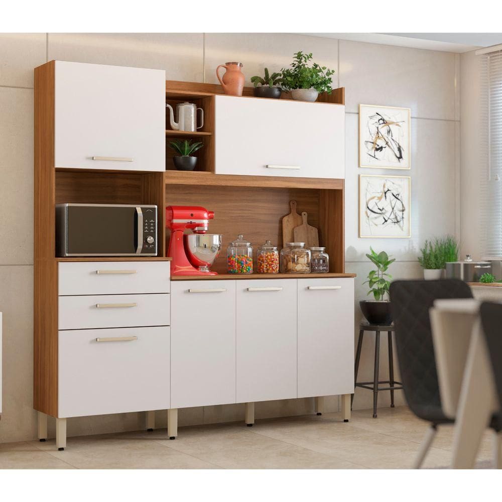 Kit Cozinha 6 Portas 2 Gavetas Select Amendola Branco Select