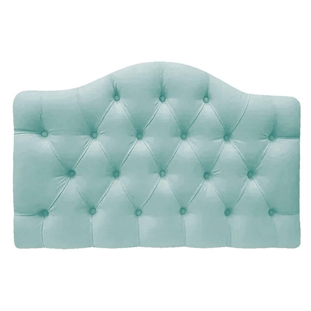 Cabeceira Suspensa Imperatriz 90 Cm Solteiro Suede Azul Tiffany