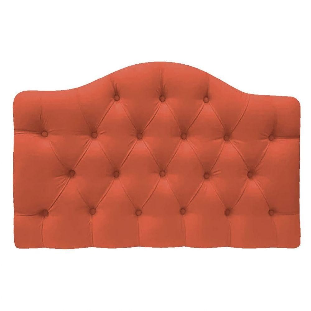 Cabeceira Suspensa Imperatriz 140 Cm Casal Suede Terracota