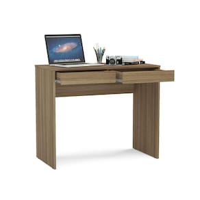 Mesa Tijuca 90cm 2 Gavetas Politorno Castanho