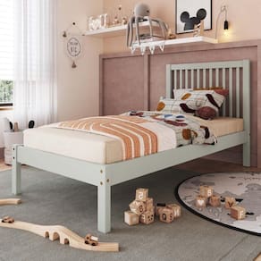 Cama Solteiro De Madeira Maciça Multimóveis Cr35277 Verde