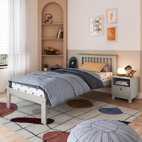 Cama De Solteiro De Madeira Maciça Multimóveis Verde Frost