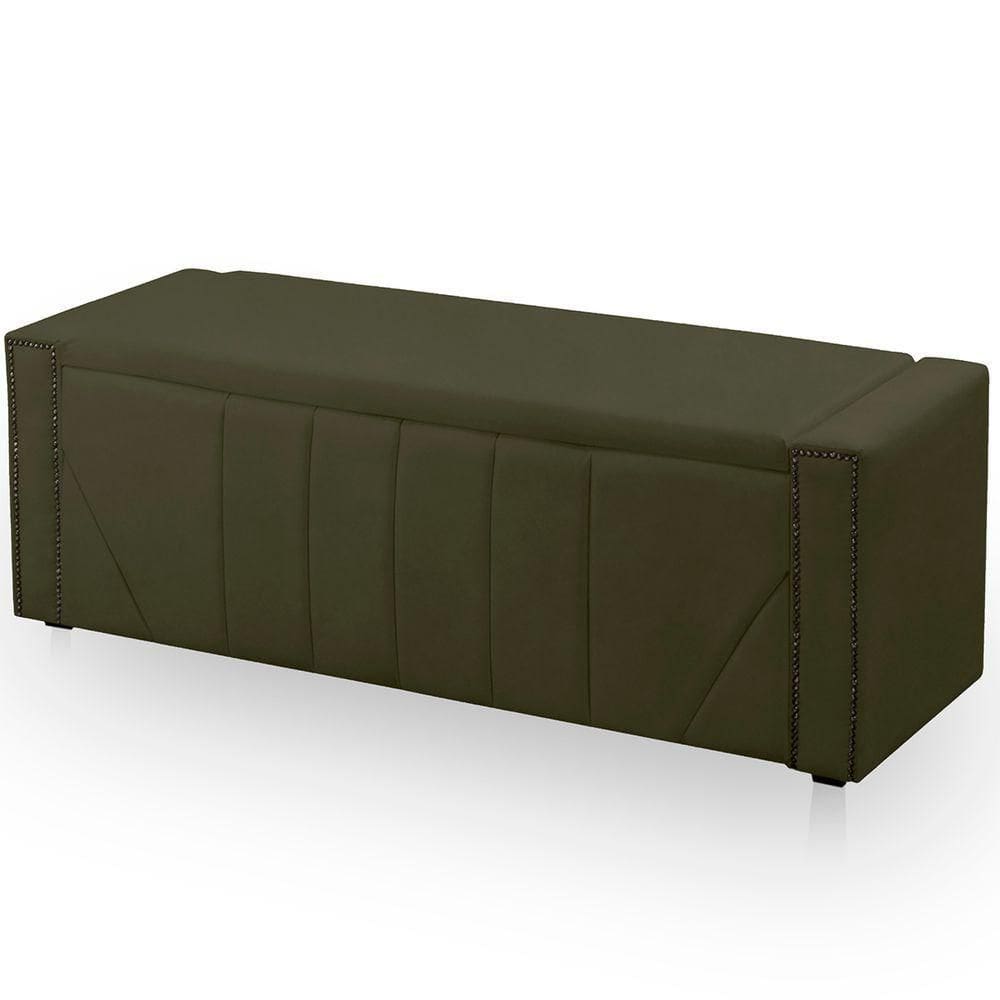 Cabeceira Casal Estofada Para Cama Box Ayla Veludo Cor Capuccino
