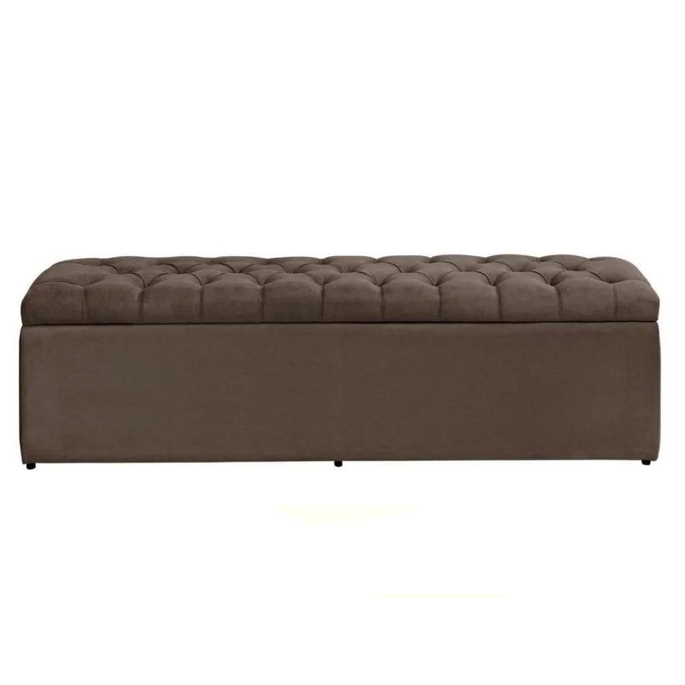 Báu Calçadeira Sapateira Dubai 1,20 Mt-suede Marrom