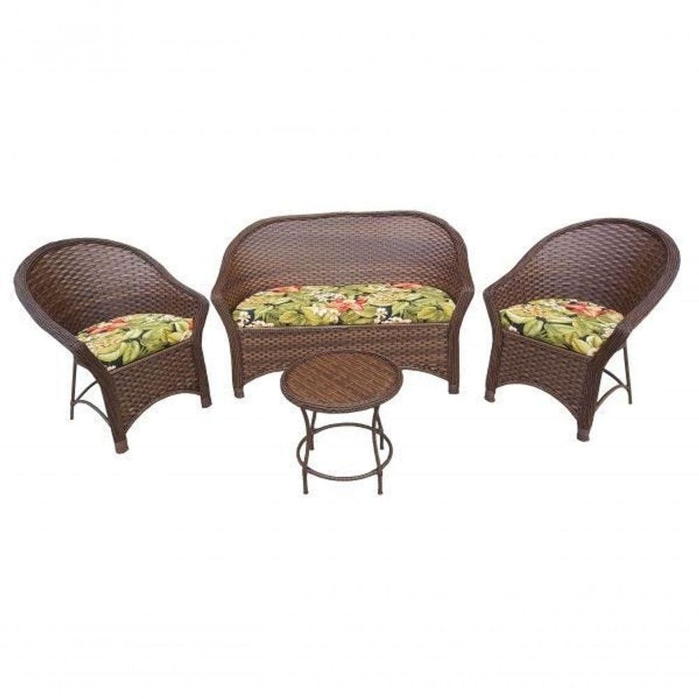 Conjunto De Sofá 1 Sofá + 2 Poltronas + 1 Mesa Centro