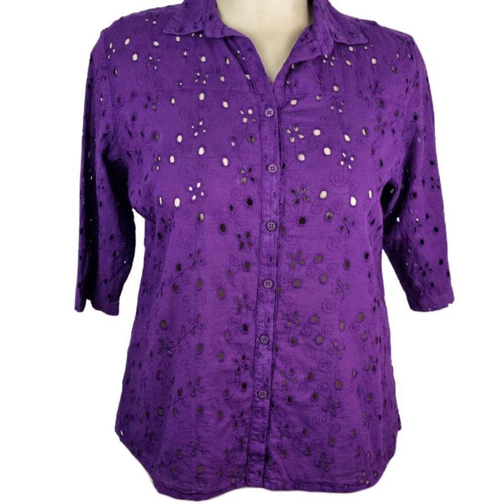 Camisete Feminino 3/4 Laise Roxo Algodão 100%