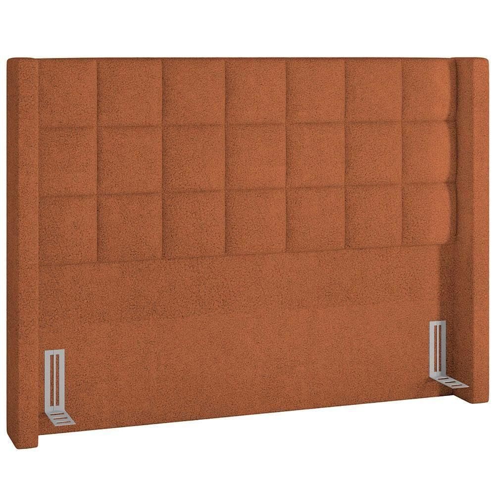 Cabeceira Cama Box Casal 195cm P05 Paris Bouclê Terracota